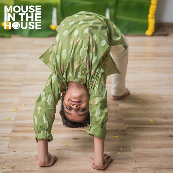 Gleaming Leaf (Green)- Ethnic Wear Boys