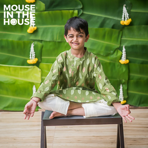 Gleaming Leaf (Green)- Ethnic Wear Boys