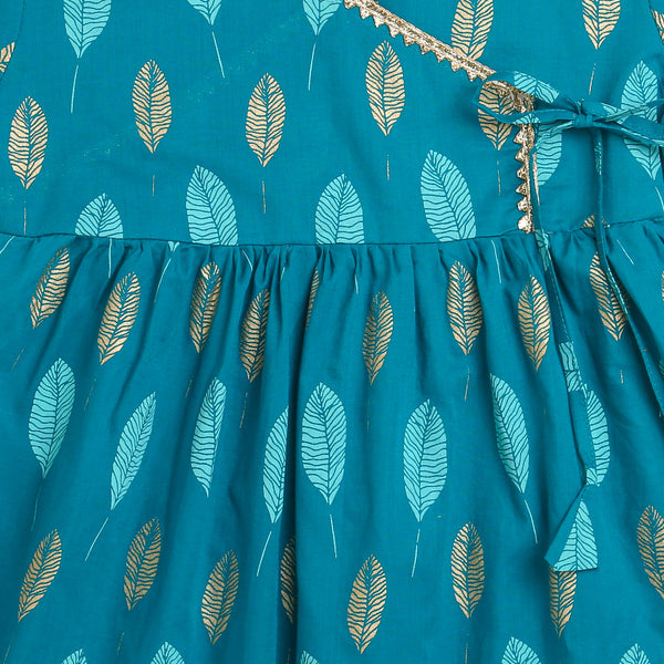 Gleaming Leaf Ethnic Wear Girls (Blue)