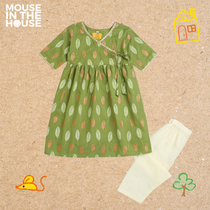 Gleaming Leaf (Green)- Ethnic Wear Girls