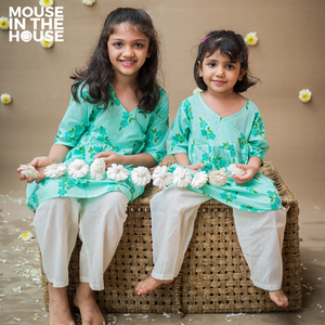 Lane of Happiness (Blue) - Girls Ethnic Wear