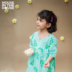 Lane of Happiness (Blue) - Girls Ethnic Wear