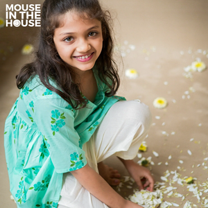 Lane of Happiness (Blue) - Girls Ethnic Wear