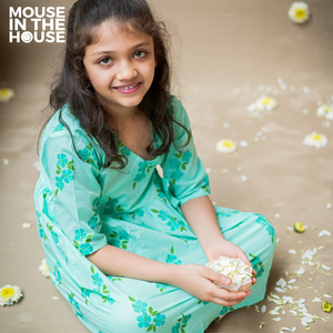 Lane of Happiness (Blue) - Girls Ethnic Wear