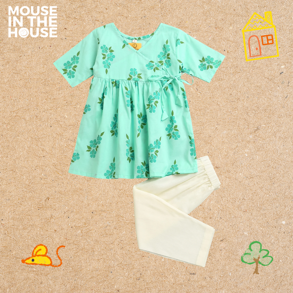 Lane of Happiness (Blue) - Girls Ethnic Wear