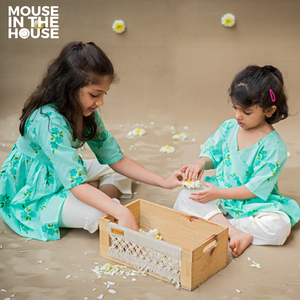 Lane of Happiness (Blue) - Girls Ethnic Wear