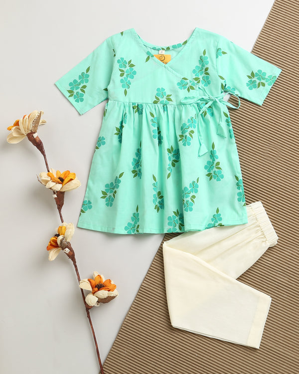 Lane of Happiness (Blue) - Girls Ethnic Wear