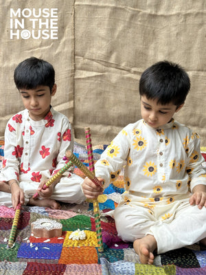 Lane of Dreams (Cream)- Ethnic Wear boys