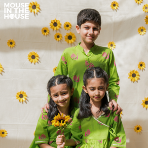 A Graceful peacock Green Ethnic Wear (Boys)