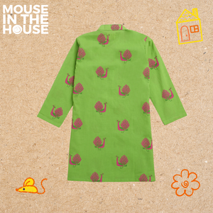 A Graceful peacock Green Ethnic Wear (Boys)