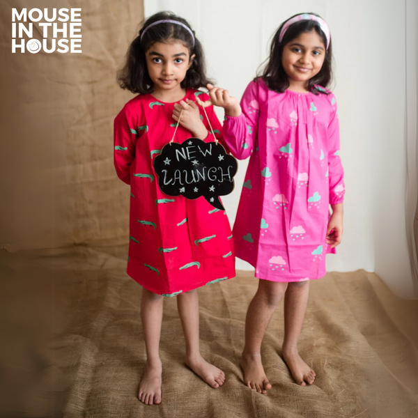 Crocodile- Girls Red Nightdress