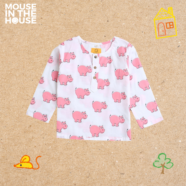 The Cheerful Hippo - Unisex Nightdress