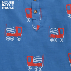 Whirly Cement Mixer (Blue)- Unisex Nightdress