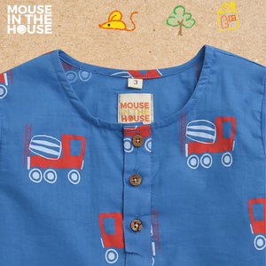 Whirly Cement Mixer (Blue)- Unisex Nightdress