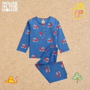 Whirly Cement Mixer (Blue)- Unisex Nightdress