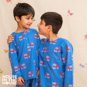 Whirly Cement Mixer (Blue)- Unisex Nightdress