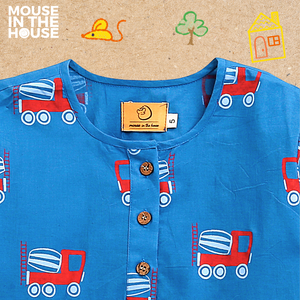 Whirly Cement Mixer (Blue)- Unisex Nightdress