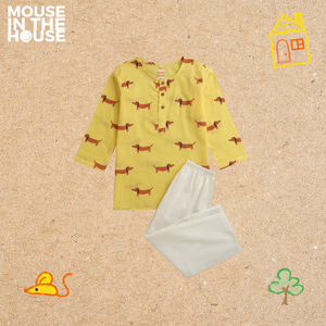 A Dog's Life (Yellow)- Unisex Nightdress (F)