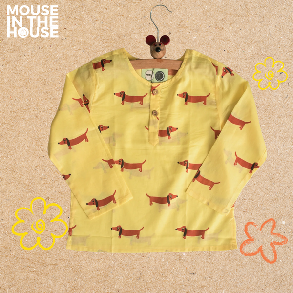 A Dog's Life (Yellow)- Unisex Nightdress