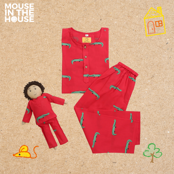 Crocodile - Unisex Red Nightdress