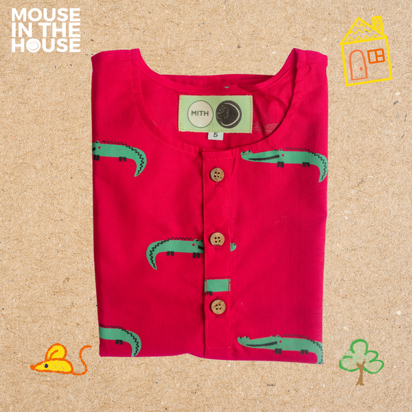 Crocodile - Unisex Red Nightdress