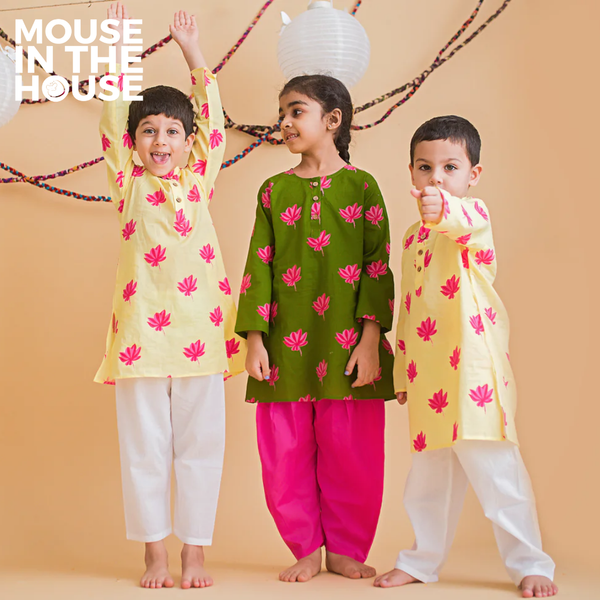 Lotus Bloom (Yellow)- Ethnic Wear Boys