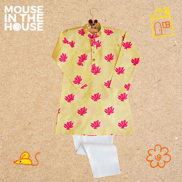 Lotus Bloom (Yellow)- Ethnic Wear Boys