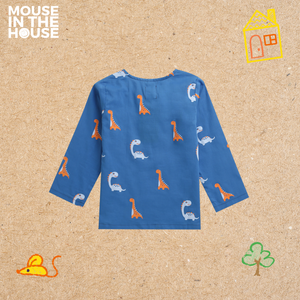 Dino Friends (Blue)- Unisex Nightdress