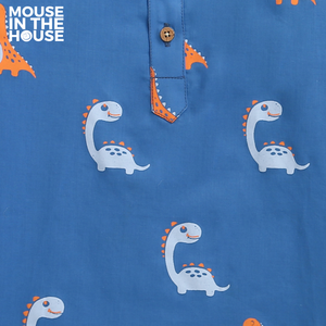 Dino Friends (Blue)- Unisex Nightdress