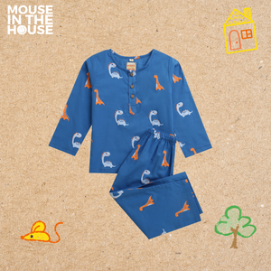 Dino Friends (Blue)- Unisex Nightdress