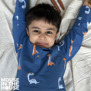 Dino Friends (Blue)- Unisex Nightdress