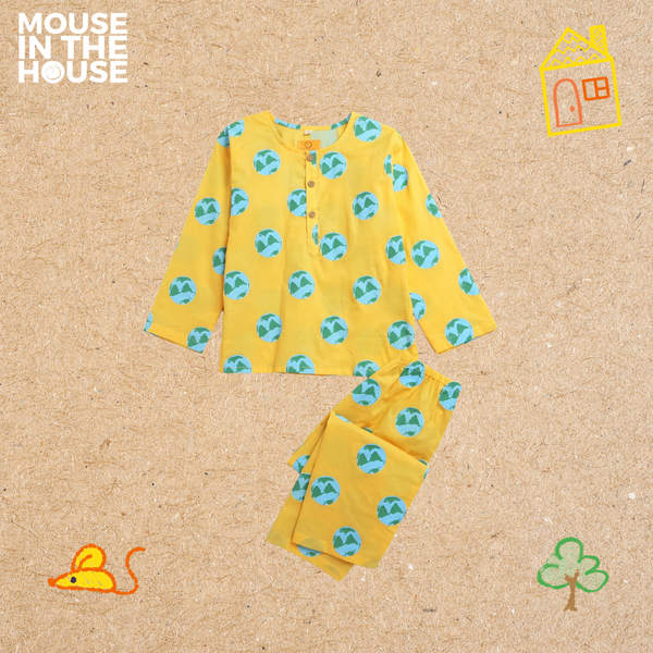 Thank You Earth (Yellow)- Unisex Nightdress