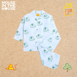 A Stomping Elephant (Green)- Unisex Nightdress