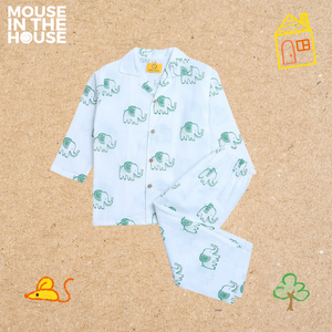 A Stomping Elephant (Green)- Unisex Nightdress