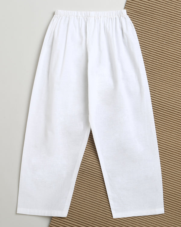Snow White Kurta & Pyjama – Timeless Elegance for Little Ones (Unisex)