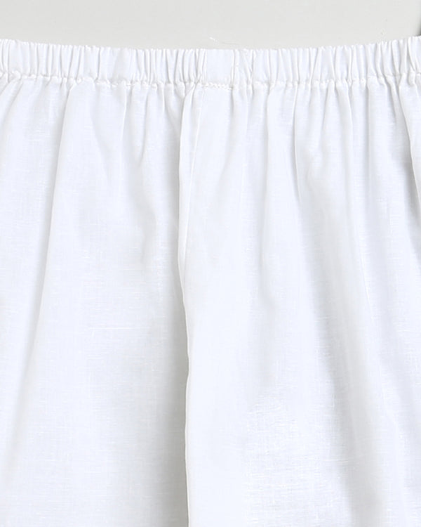 Snow White Kurta & Pyjama – Timeless Elegance for Little Ones (Unisex)