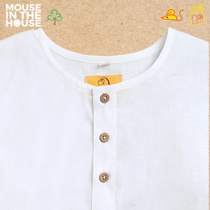 Snow White Kurta & Pyjama – Timeless Elegance for Little Ones (Unisex)