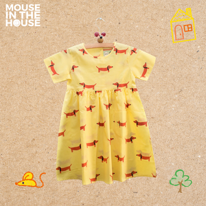 A Dog's Life- Yellow Cotton Dress