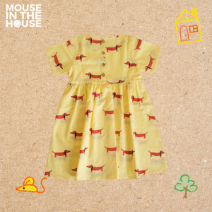 A Dog's Life- Yellow Cotton Dress