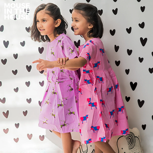 Purple Circle - Cotton Dress