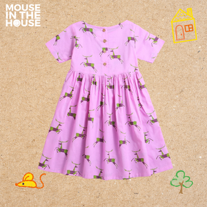 Purple Circle - Cotton Dress