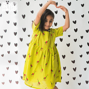 Green Triangle - Cotton Dress