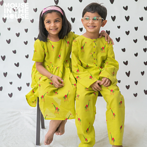 Green Triangle - Cotton Dress