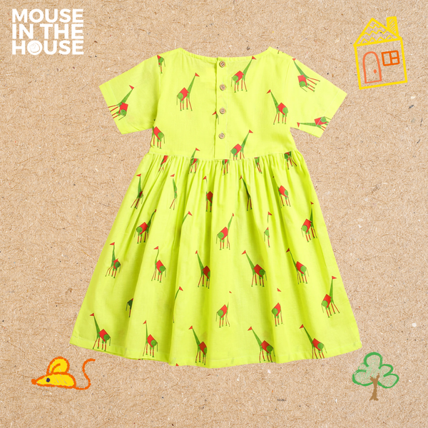Green Triangle - Cotton Dress