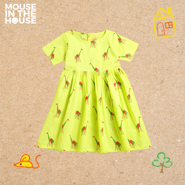 Green Triangle - Cotton Dress