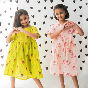 Green Triangle - Cotton Dress