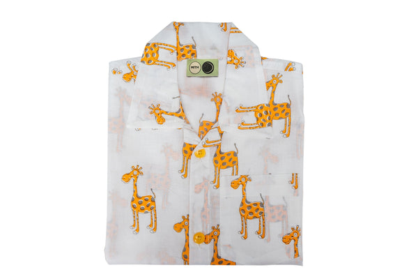 The Curious Giraffe- Cotton Shirt