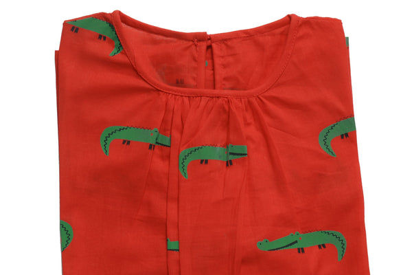 Christmas Crocodile- Girls Nightdress