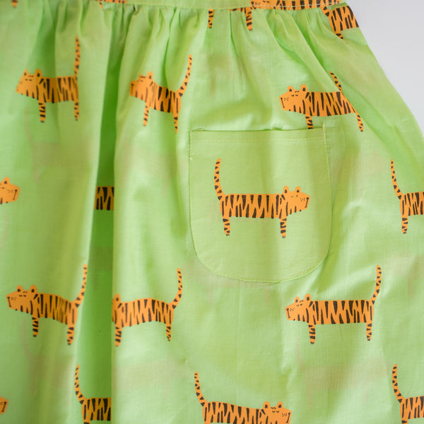 Augustus The Tiger- Green Cotton Dress