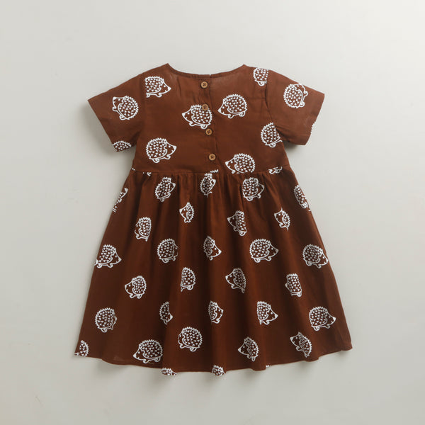 Porcupine Dress Earth Brown